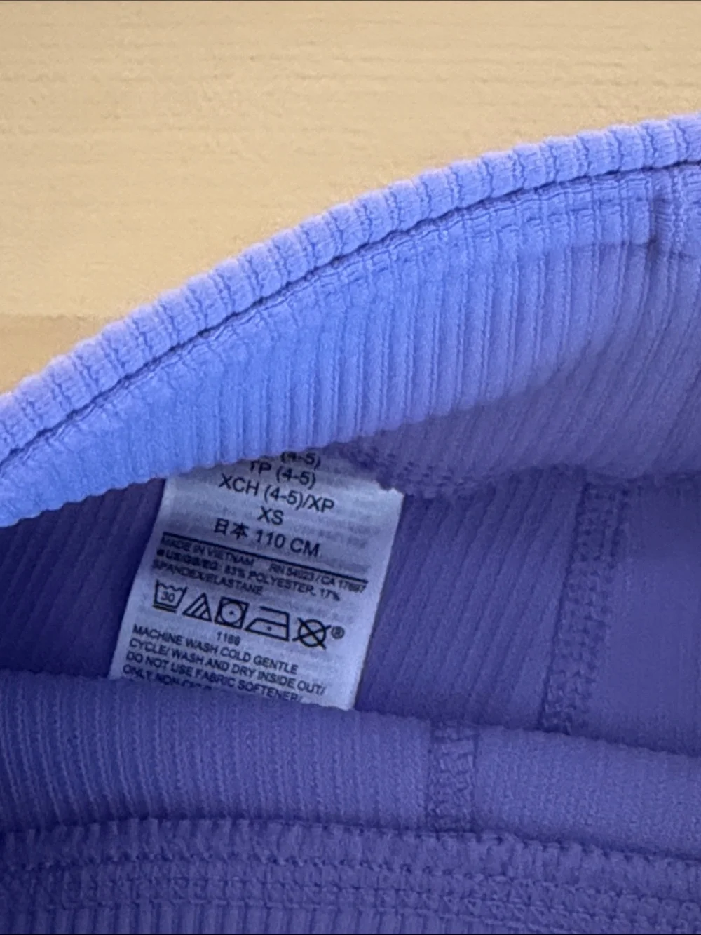 GAP Ribbed Lavender Bike Shorts for Kids C#2